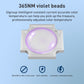 N11 device showing violet light bead lens inside a white module, close-up detail