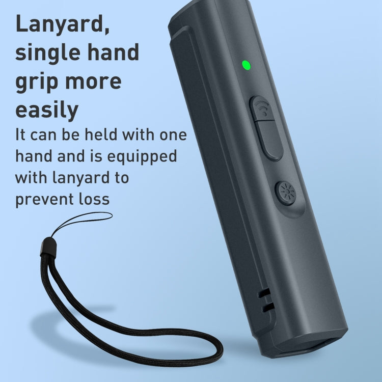Black N11 ultrasonic dog repeller with lanyard loop, side buttons and green status light