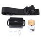GPS pet tracker with adjustable fabric strap, charger cable, and accessory parts