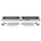 Double door magnetic lock kit with mounting hardware and screws