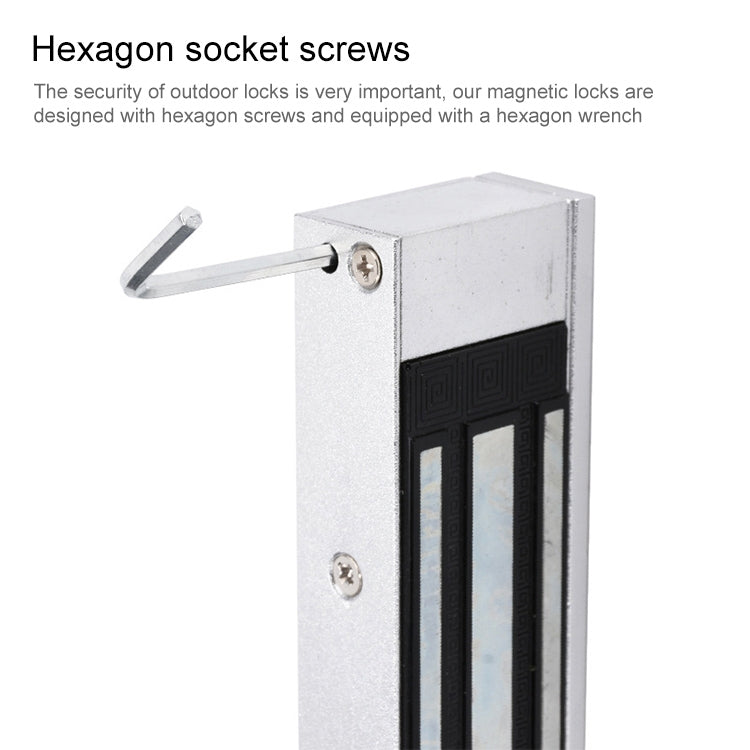 Magnetic door lock with hex socket screws and hex wrench