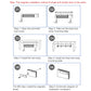 Magnetic lock installation steps layout showing mounting bars, screws, and plates