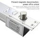 Electric mortise lock with anti-magnetic design marking and silver actuator pin