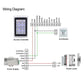 Wiring diagram for keypad access controller with exit button and power locks connections
