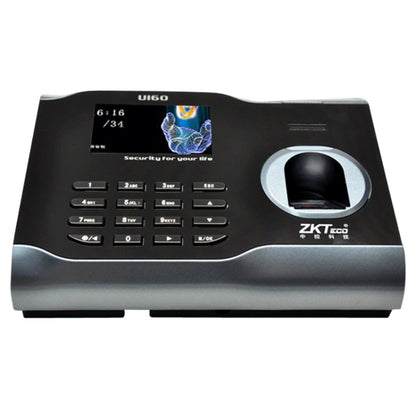 Black ZKTeco U160 fingerprint time attendance terminal with color display and keypad