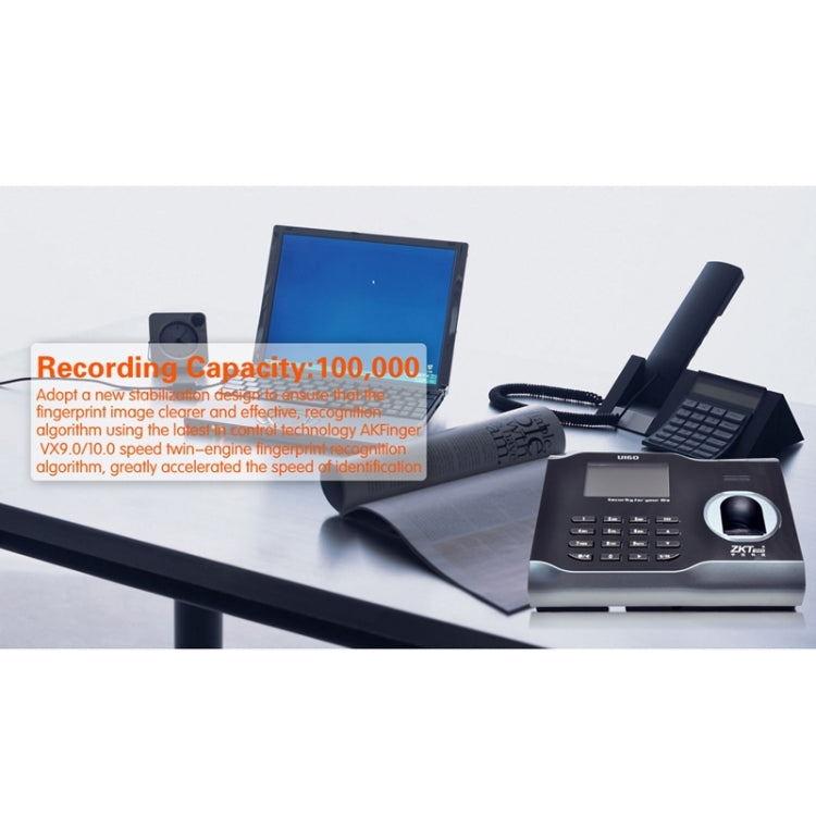 Fingerprint time attendance clock with color display and keypad
