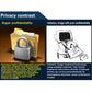 Privacy comparison graphic for fingerprint time attendance device with lock and shield icons