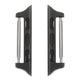 Black metal Apple Watch strap connectors, two-piece set with silver insertion pins