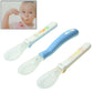 Baby silicone gel spoon set, white and blue translucent scoop spoons