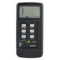 Black digital thermometer front view, LCD display with Power and Hold buttons