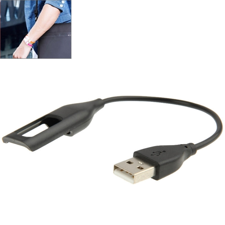 USB charging cable for wearable tracker, black connector and cable