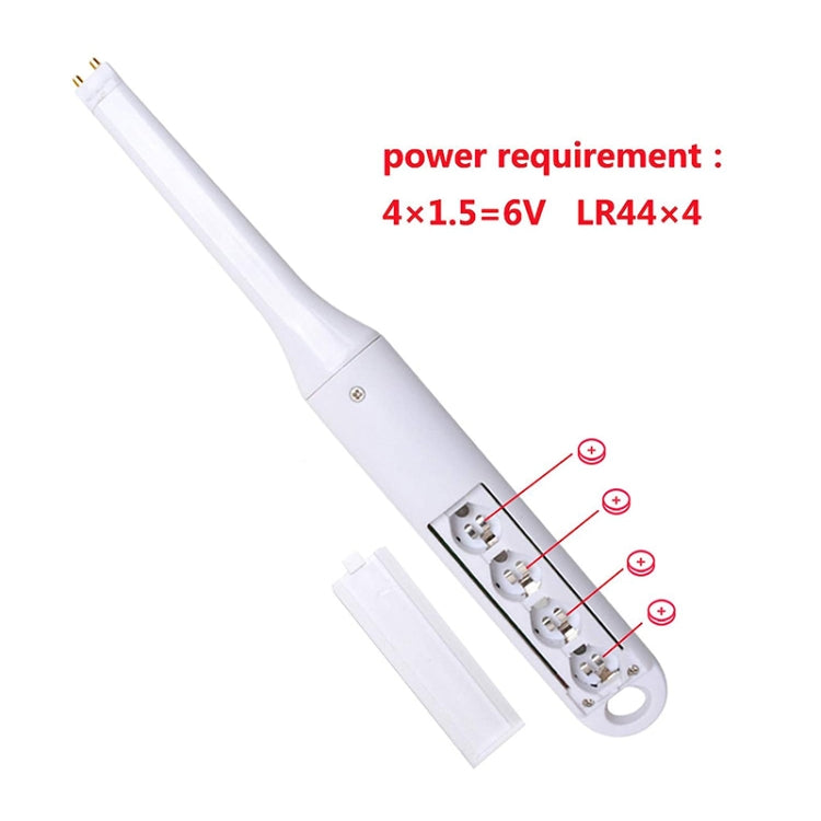 Salinity tester main body with battery compartment and removable probe accessory