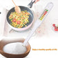 Salinity tester probe measuring salt crystals from a wooden spoon