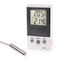 Digital thermometer DT-4 with LCD temperature readout, MAX/RESET/MIN buttons and probe