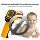 Infrared thermometer with LCD display and yellow handle