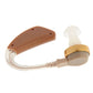 Beige voice amplifier hearing aid with clear tubing and white ear tip