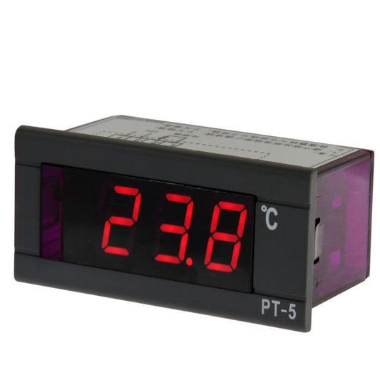 Digital LCD fridge thermometer with red LED display showing temperature in °C