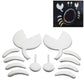 3D car sticker with white paw print and bone-shaped detail pieces, eight-piece set