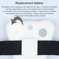 Ultrasonic bark stop collar battery compartment area on back with exposed coin battery