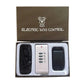 Open box electric dog control kit with white remote and black strap and receiver