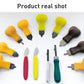 Assorted watch case opener tools with colored handles and grey metal heads