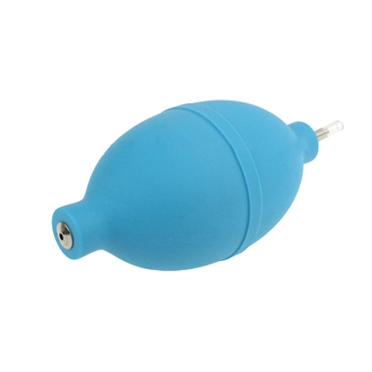 Blue rubber air blower for watch cleaning, small round intake opening
