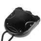 Black digital stopwatch back with mounting screws and lanyard cord connection