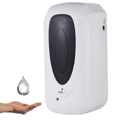 Touchless automatic liquid soap dispenser in white with dark oval sensor window