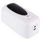 Angle view of white touchless liquid soap dispenser with dark top sensor area