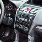 Blue ignition switch key ring on car dash, round ring with ACC/LOCK labels