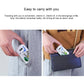 Smart pill reminder timer box carried in jacket pocket and held near a bag