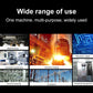 Infrared thermometer wide-range use infographic with industrial application photos