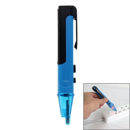 Blue and black non-contact AC voltage detector pen with translucent tip