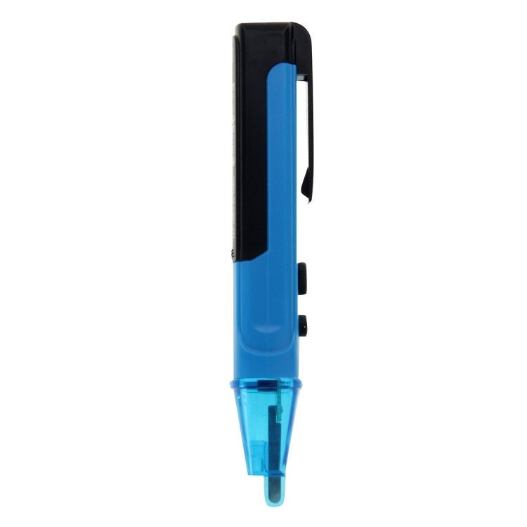 Blue and black non-contact AC voltage detector pen with side buttons