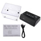 Mini paper shredder accessories set: clear cover, black power adapter, cord, and label