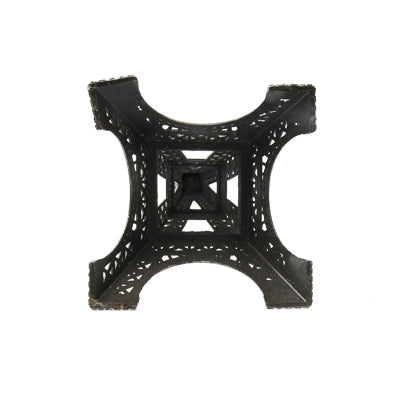 Eiffel Tower model base, dark bronze lattice underside with central opening