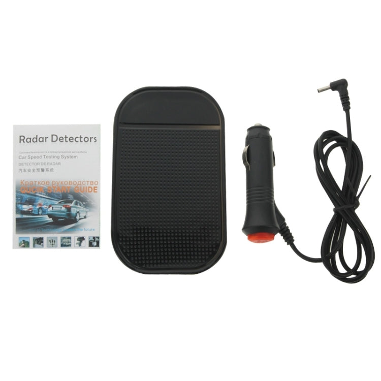 Radar detector kit with device, user manual, and power cable with connector