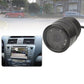 Rear view camera mounted view showing lens close-up and in-car display inset