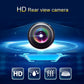 Car rear view camera with black lens and HD rear-view graphic