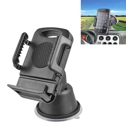 Black windshield smartphone mount with cradle and suction base