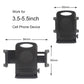 Black adjustable phone windshield mount holder with size dimensions