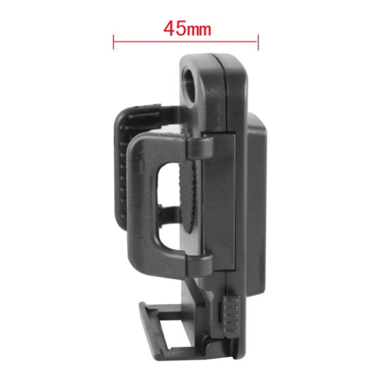 Black phone clip mount attachment with 45mm measurement