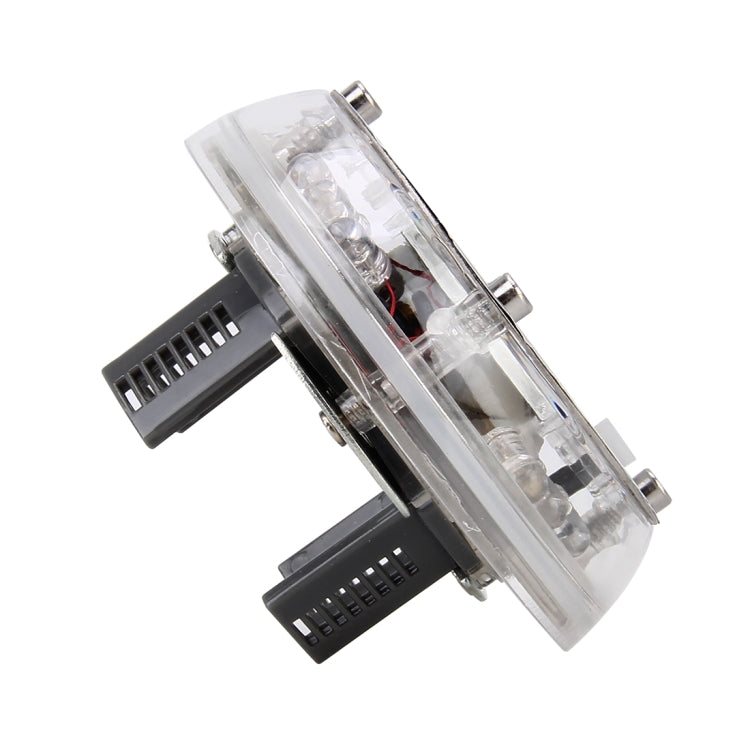 Solar wheel LED light module with clear cover and mounting clips