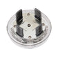 Solar wheel LED light base with four black mounting clamps and clear ring