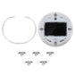 Solar wheel LED light kit with solar disk, screws, and thin cable wire