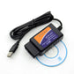 ELM327 OBDII USB V1.5a adapter with USB cable and driver CD