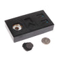 Car clock display internal parts: black circuit base and small round sensor