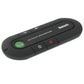 Black Bluetooth hands-free speakerphone with buttons and Bluetooth label, angled view