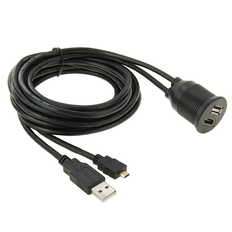 Black adapter cable with ribbed HDMI Type-A female end and USB-A plug for power/data