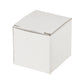 White cardboard retail box with metal hang tab
